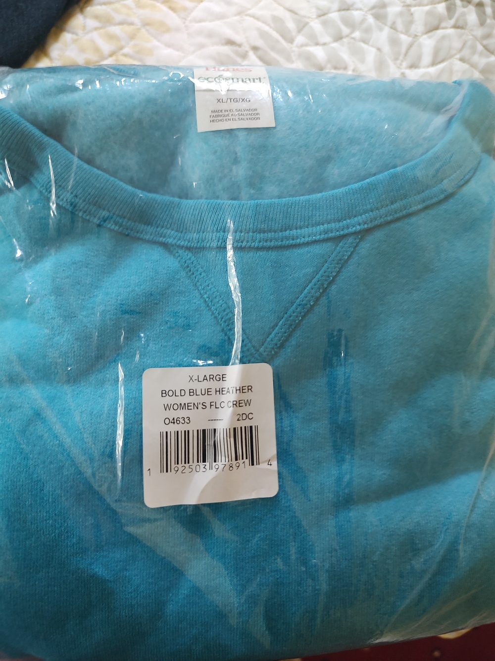 Hanes Women’s Bold Blue Heather Crew Sweatshirt